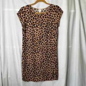 Merona Leopard Print Cap Sleeve Dress
